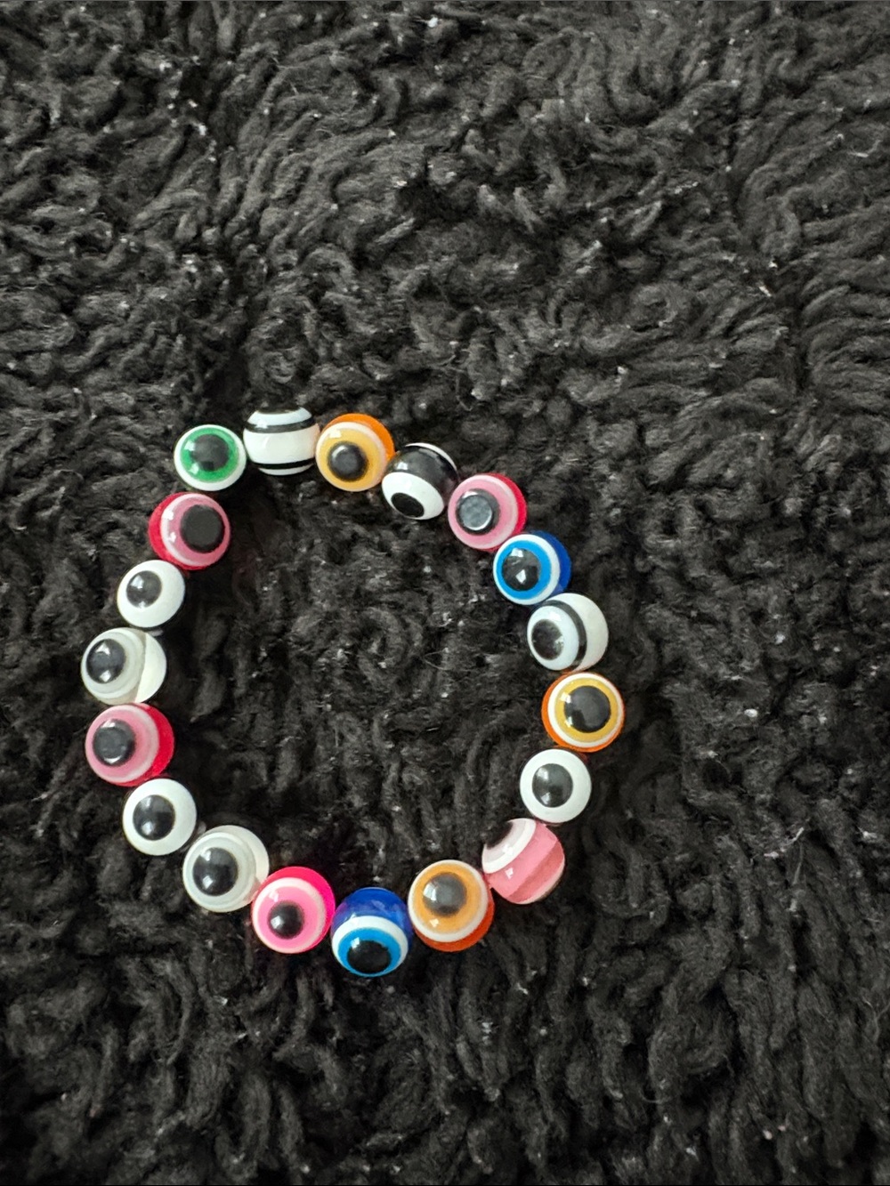 Colorful Eyeball Bead Stretch Bracelet